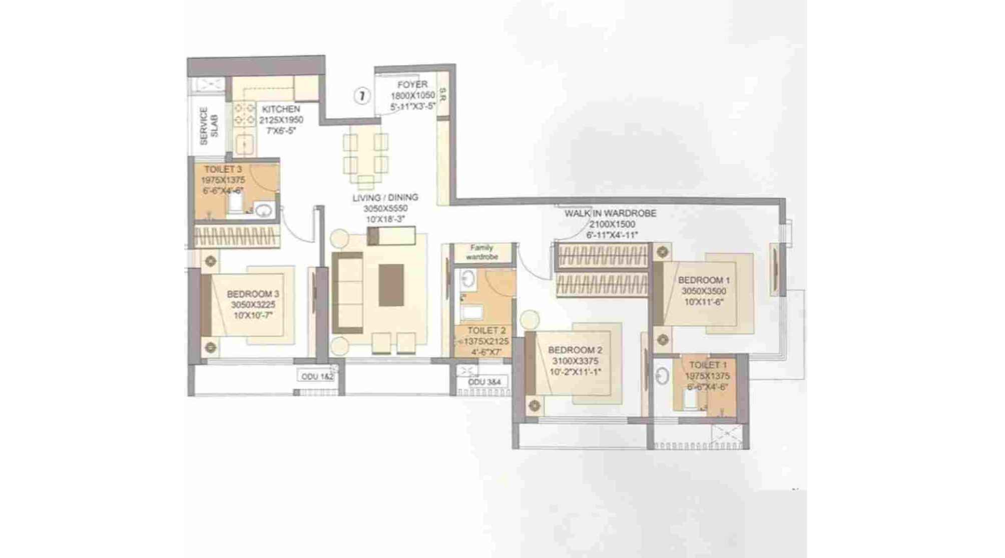 Sheth-Auris-Tower-B-Clara-Floor-Plan-3-BHK-785-sqft-Unit-7